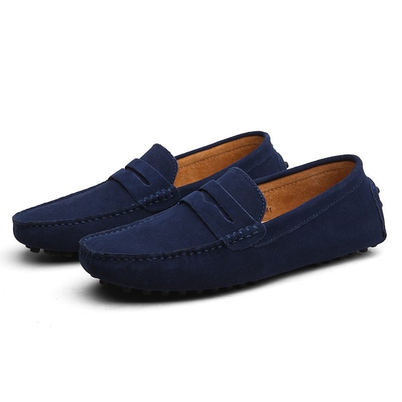 Arie - Marineblauwe suède heren Loafer