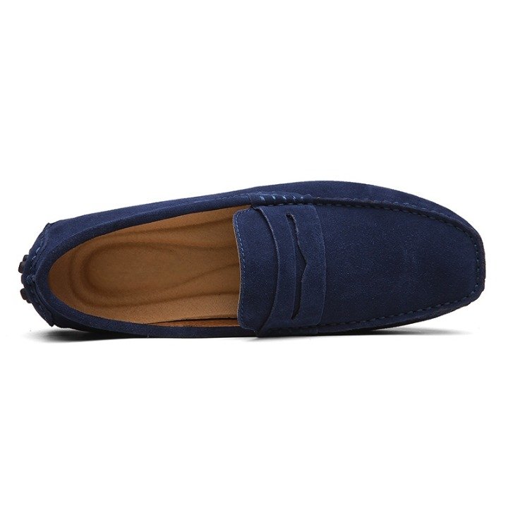 Arie - Marineblauwe suède heren Loafer